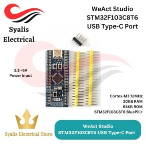 WeAct Studio STM32F103C8T6 STM32 BluePill+ with USB TYPE-C Port 72MHz Cortex-M3 MCU 64KB ROM  20KB RAM [SYALIS]