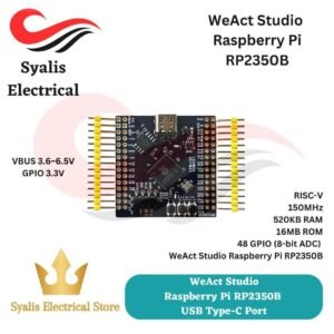 WeAct Studio RP2350B Raspberry Pi RP2350B RISC-V Hazard3 520KByte SRAM 16MByte QSPI Flash 48GPIO All out USB type-C Port [Syalis]