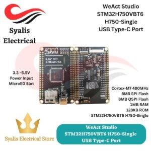 WeAct Studio STM32H750VBT6 H750-Single STM32 ARM Cortex-M7 480MHz 1MB RAM 128KB ROM USB Type-C Port [Syalis]