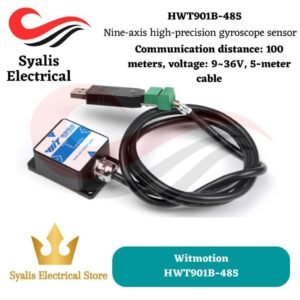 WitMotion HWT901B RS485 Military-grade Inclinometers High Precision MPU9250 Built-in RM3100 Module, Triaxial Modbus AHRS 200HZ Digital IMU Sensor Accelerometer, Few Drift of Z Angle [Syalis] [Syalis]