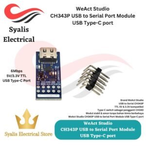 WeAct Studio CH343P USB to Serial Port Module Type-C 6Mbps 5V/3.3V TTL UART Debugging & Downloading [Syalis]