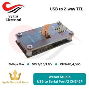WeAct Studio CH342F USB to 2-way TTL Serial Module Supports 1.8/2.5/3.3/5V Power 3Mbps Max [Syalis]