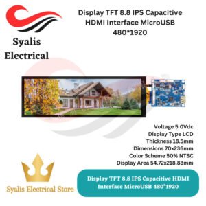 Display 8.8 Inch IPS Capacitive HDMI 480×1920 with Module LCD [Syalis]