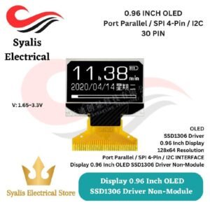 Display 0.96 Inch OLED SSD1306 Driver Non-Module (HORIZONTAL) & Display 0.96 Inch OLED SH1107 Driver Non-Module (VERTICAL)