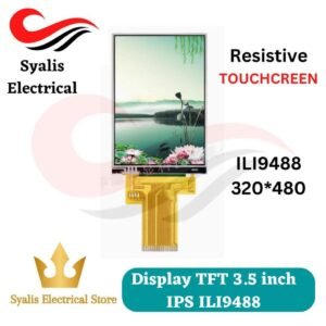 Display TFT 3.5 driver ILI9488 Resistif Resistive Touchscreen layar sentuh 320*480 [Syalis]