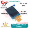 Display IPS TFT 2.4 driver Welding ST7789 SPI non-Touchscreen 240*320 [Syalis]