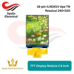 TFT Display Module 2.8 inch 18-pin ILI9341V tipe TN 240×320 [Syalis]