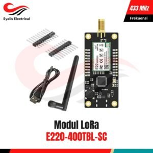 Modul LoRa E220-400TBL-SC 433MHz OLED Display Wireless Data Terminal + Antena & Kabel Daya [Syalis]