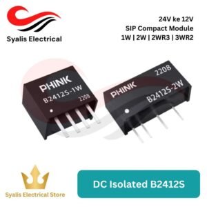B2412S DC Isolated out 12V 1W / 2W / 2WR3 / 3WR2 Dual supply [Syalis]