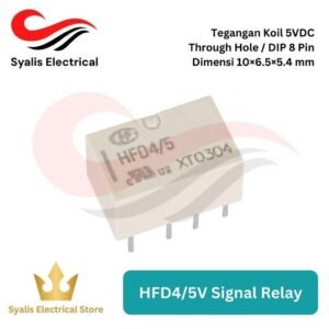 Relay HFD4/5V 2A DPDT 8 Pin Through Hole (DIP) Signal Relay [Syalis]