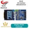 Display 0.49 Inch OLED Display LCD Module White 0.49" Screen 64x32 I2C IIC Interface SSD1315 Driver for Arduino AVR STM32 [Syalis]