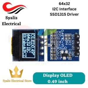 Display 0.49 Inch OLED Display LCD Module White 0.49" Screen 64x32 I2C IIC Interface SSD1315 Driver for Arduino AVR STM32 [Syalis]