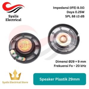 Speaker bulat plastik 29mm 8 ohm daya 0.25 W [Syalis]