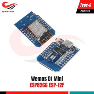 Wemos D1 Mini ESP8266 ESP-12F V2 CH340G Board Development WiFi IoT 3.3V Type-C + Pin Header [Syalis]