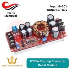 Step Up 1200W 20A Converter Boost Power Supply Module IN 8-60V OUT 12-83V [Syalis]