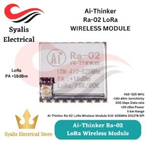 Ai Thinker Ra-02 SX1278 LoRa Wireless Module 410–525MHz (Bisa untuk 433MHz) SPI [Syalis]