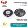 Speaker bulat 40mm dengan casing besi 8 ohm, daya 2 W [Syalis]
