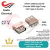 AKEYS USB Socket AF Female SMD High Temp USB Type-A Socket [Syalis]
