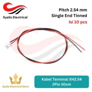 Kabel Terminal XH2.54 2Pin 30cm Single End Tinned – Isi 10 Pcs [Syalis]