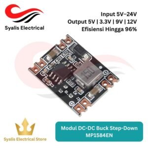 DC-DC Buck Step Down MP1584EN 3A Power Supply Module 5–24V ke 5V / 3.3V / 9V / 12V Fixed Output [Syalis]