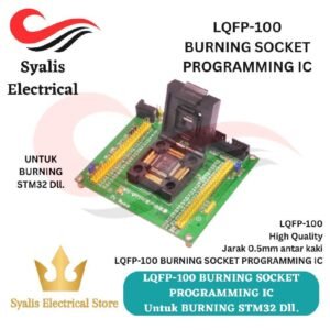 LQFP-100 STM32 BURNING SOCKET HIGH QUALITY Socket Test LQFP100 – IC Programmer Adapter 0.5mm Pitch – Kompatibel 14x14mm Pin [Syalis]