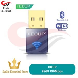 EDUP 8568 150Mbps Mini WiFi Adapter USB 2.0 Bluetooth 4.0 WiFi Wireless Network Card 2.4G Stable Signal Adapter for PC Desktop [Syalis]