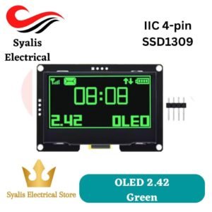 OLED 2.42 inch Green Hijau 128x64 I2C LCD modul [Syalis]