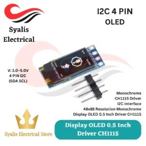 Display OLED 0.5 Inch Driver CH1115 48*88 Monochrome I2C Interface [Syalis]