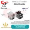 AKEYS Socket Port Dual USB 2.0 Type A Female 8 Pin DIP 90 Derajat Kaki Bengkok [Syalis]