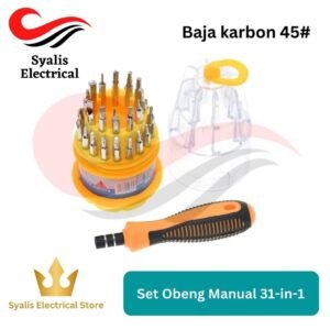 Set Obeng Manual 31-in-1 Multifungsi dari Baja Karbon manual screwdriver combination tool Screwdriver tool [Syalis]