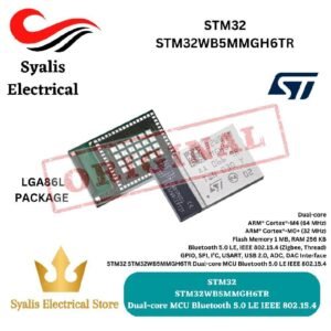 STM32 STM32WB5MMGH6TR Dual-core (ARM Cortex-M4 (64 MHz) + Cortex-M0+ (32 MHz)) Flash 1MB RAM 256KB MCU Bluetooth 5.0 LE IEEE 802.15.4 LGA86L PACKAGE ORIGINAL [SYALIS]