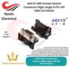 AKEYS DB9 Female Socket Connector Right Angle 9 Pin DIP DB9-01S RS232 [Syalis]