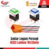Square Stainless Switch KCD2 Lanboo 19×13mm 220V 20A 2NO 4 Pin [Syalis]