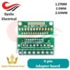 Adapter board 1.27 mm 2.0 mm 2.54mm 8 pin three rows 24 holes adapter [Syalis]