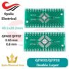 QFN32 dan QFP32 adapter board PCB project SMD to DIP 0.65 mm 0.8 mm spacing IC test board [Syalis]