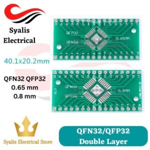 QFN32 dan QFP32 adapter board PCB project SMD to DIP 0.65 mm 0.8 mm spacing IC test board [Syalis]