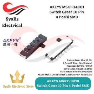 AKEYS MSKT-14C01 Saklar / Switch Geser 10 Pin 4 Posisi SMD Horizontal Side Wave [Syalis]