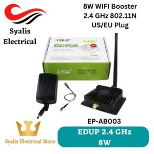 EDUP EP-AB003 Wifi Booster 2.4GHz 8W Wifi Power Signal Amplifier Router Range Extend Booster 6dBi Wireless Antenna Adapter 802.11b/g/n [Syalis]
