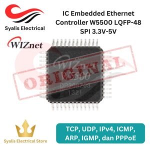 IC Embedded Ethernet Controller W5500 LQFP-48 SPI 3.3V-5V [Syalis]