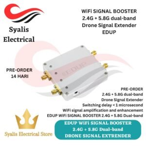 EDUP WiFi Booster 5.8GHz & 2.4GHz (AB022) & EDUP WiFi Booster 5.8GHz & 5.8GHz (AB025) Signal Extender Long Range Dual 4W Channel Repeater Dual Antenna Power Amplifier for Drone Router [EDUP-PA-4W-Dual