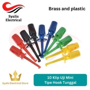 10 Klip Uji Mini Tipe Hook Tunggal Mini Single Test Hook Clip Test Probe for Electronic Testing IC [Syalis]