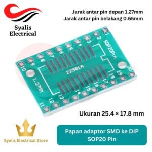 PCB Board SOP20 Papan adaptor SMD ke DIP Pin Adapter universal breakout board [Syalis]