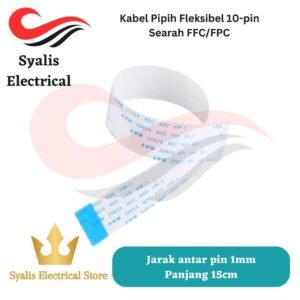 Kabel Fleksibel FFC/FPC 1.0mm 10-pin Searah 15cm [Syalis]