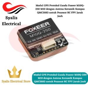 Modul GPS Protokol Ganda Foxeer M10Q-250 M10 dengan Antena Keramik Kompas QMC5883 untuk Pesawat RC FPV Jarak Jauh