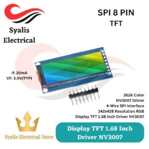 Display TFT 1.68 Inch Driver NV3007 142*428 RGB  SPI 8-Pin [Syalis]