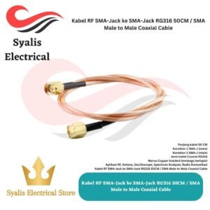 Kabel RF SMA-Jack to SMA-Jack RG316 50CM / SMA Male to Male Coaxial Cable [Syalis]
