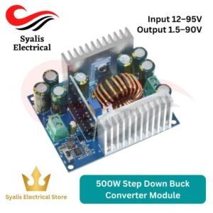Step Down 500W 18A Adjustable Power Supply Module Buck Converter LED Driver 12-95V to 2-90V Voltage Regulator 12V [Syalis]