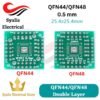 QFN44 dan QFN48 LQFP44 LQFP48 adapter board PCB project SMD to DIP 0.5 mm spacing IC test board [Syalis]