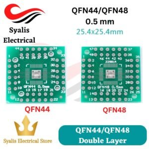QFN44 dan QFN48 LQFP44 LQFP48 adapter board PCB project SMD to DIP 0.5 mm spacing IC test board [Syalis]