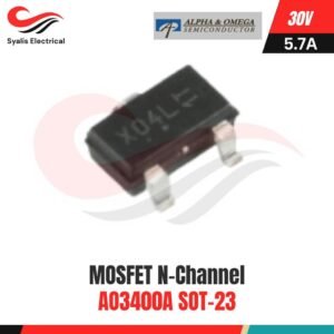 MOSFET N-Channel AO AO34 AO3400A SOT-23 30V 5.7A (5pcs) [Syalis]